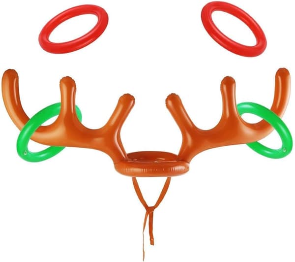 ##/Julparty-Kastspelet Uppblåsbar Renen Hörnhuva med Ringar##/