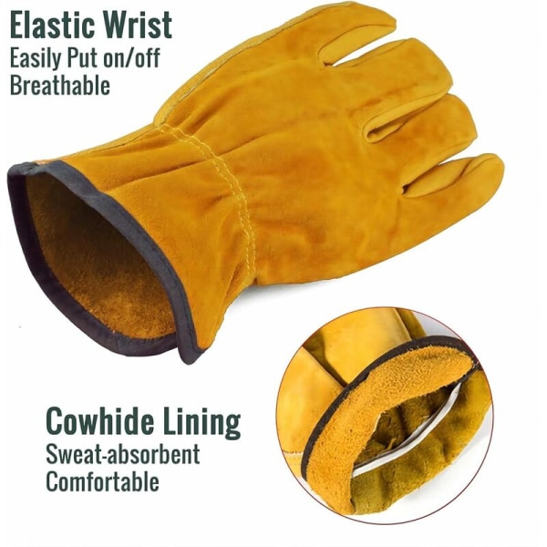 2 par (XL) resistenta arbetshandskar Anti-Cut Glove Professional Wo