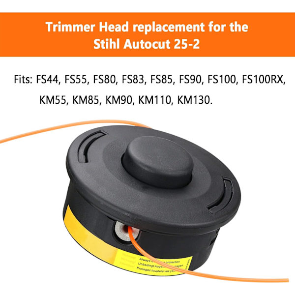 Trimmerhoved til Stihl Auto Cut 25-2, Trimmerhoved passer til Brushcut