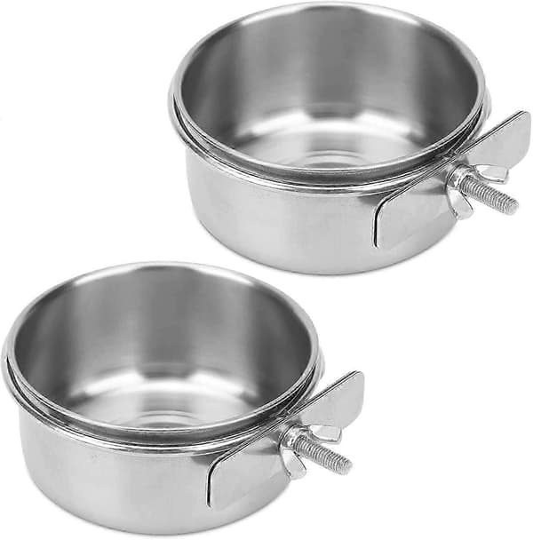 2 stk. hundeskåle i rustfrit stål, design, lette at rengøre til kæledyr