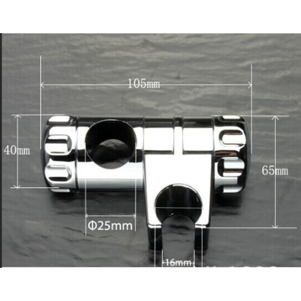 25 mm krom dusjhodeholder med klips for 25 mm dusjstang