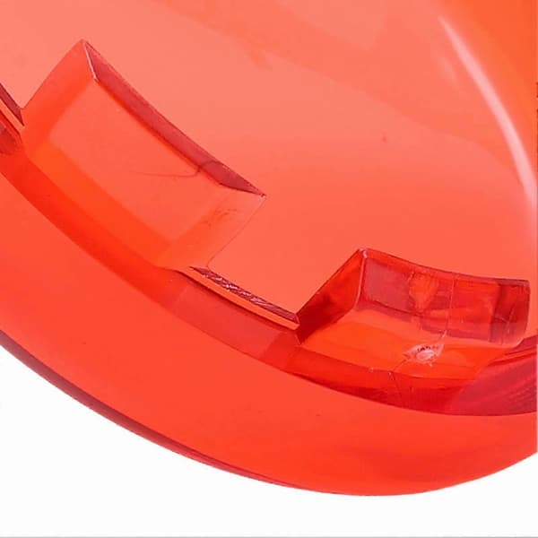 4 stk. 6 cm/2,36 tommer Motorcykel Blinklys Glas Dæksel ABS Universal Motorcykel Tilbehør Rød