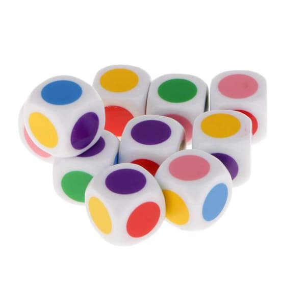 20 st 6-sidiga akryltärningar för spel som Tenzi Farkle Bunco eller matematikundervisning