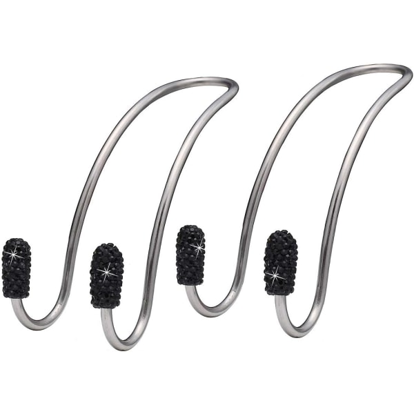 2-pack (svart) Sätets ryggstöd Organizer, Bling Diamond Universal Org