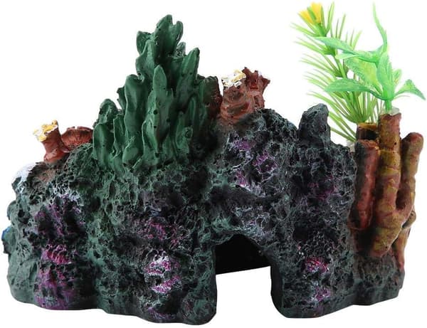 Akvarium Dekoration Figur Landskab Harpiks Hule Vandlevende Dekoration