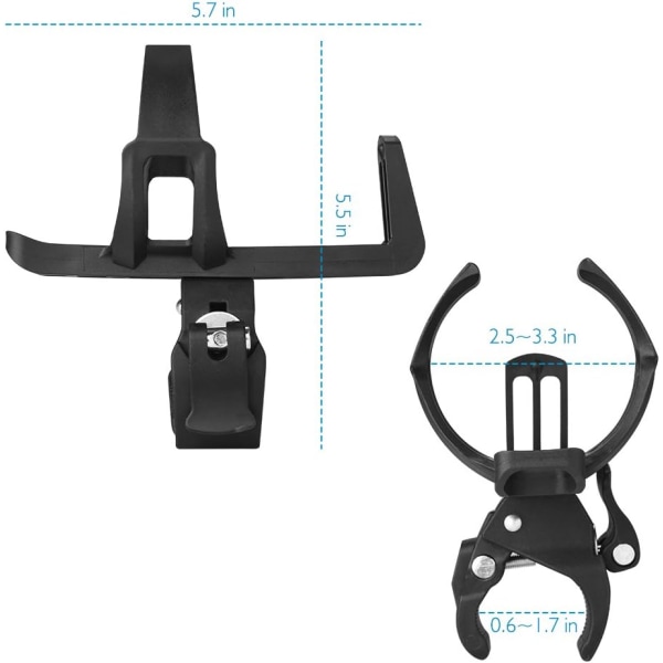 Skrueløs sykkelflaskeholder, universell sykkelkoppholder, 360 grader