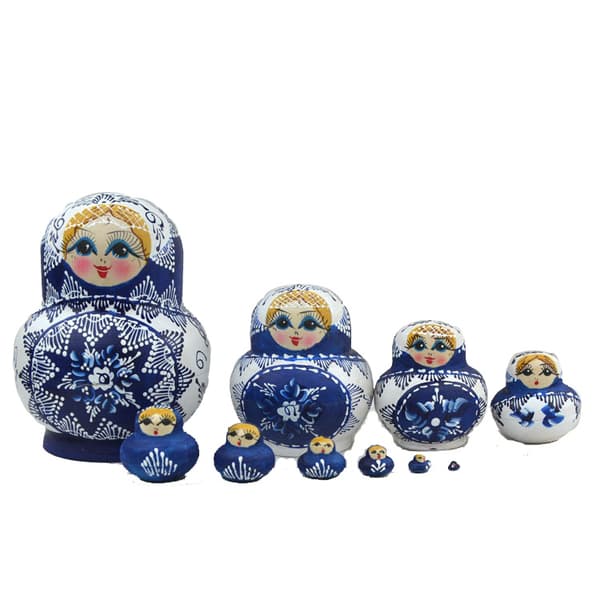 10 stykker, Merke av russiske dukker, Serie av russiske dukker Matrio