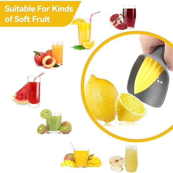 Citruspress med fröfilter, mini-ergonomiskt citronpressverktyg