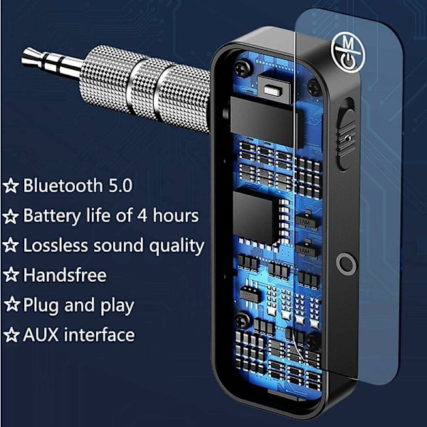 ##/Bluetooth 5.0 -vastaanotin, Auton Bluetooth-sovitin Melunvaimennuksella, Au##/