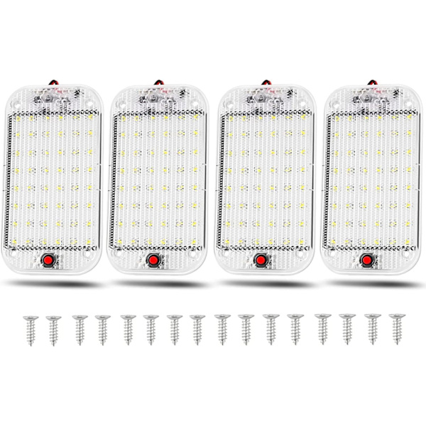 10V LED Innvendige Lys 48 LED Bil Lys Lampe med På/Av Bryter