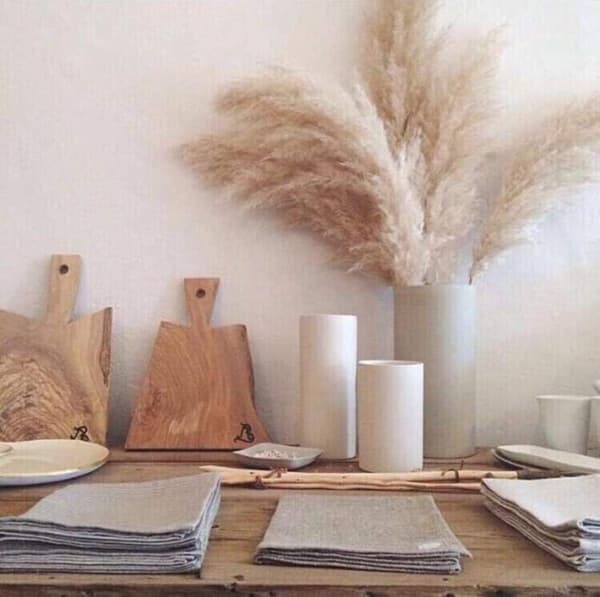 Pampasgræs 20 stk. 60 cm Naturlig Tørret Bryllup Trendy Buket Arti