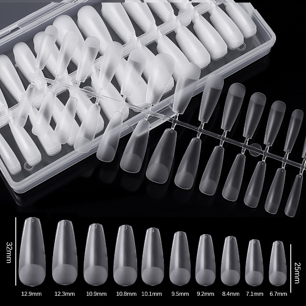 ##/Halvmatta hela nagelplåster, 240 st falska nagelplåster##/