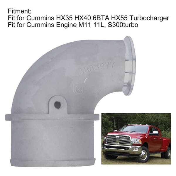 4in Motor Albue Rør 3883977 90 Adapter Kit Passer til Cummins HX35 HX40 6BTA HX55 Turbolader