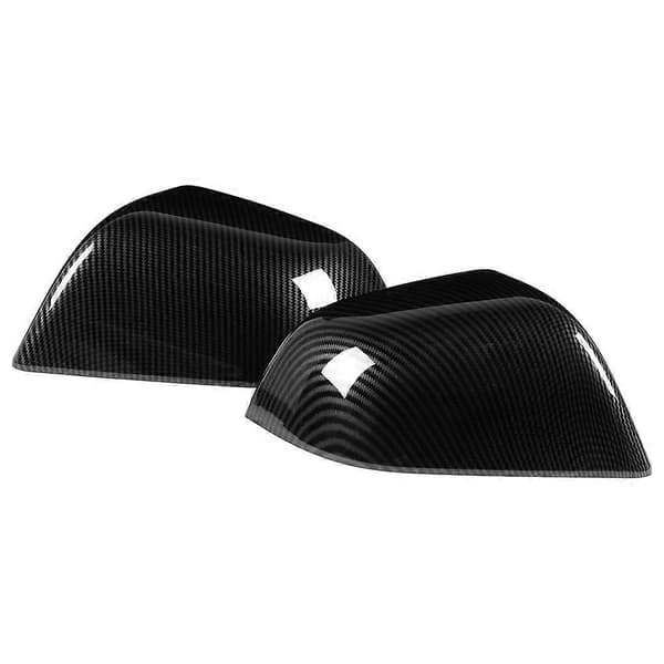 2 stk. Karbonfiber Dør Sidespeildeksel Trim Støping Passer for Tesla Model 3 2018-2019