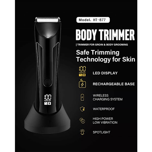 Multifunktionell trimmer 3-i-1 multigrooming-set för ansikte och kropp