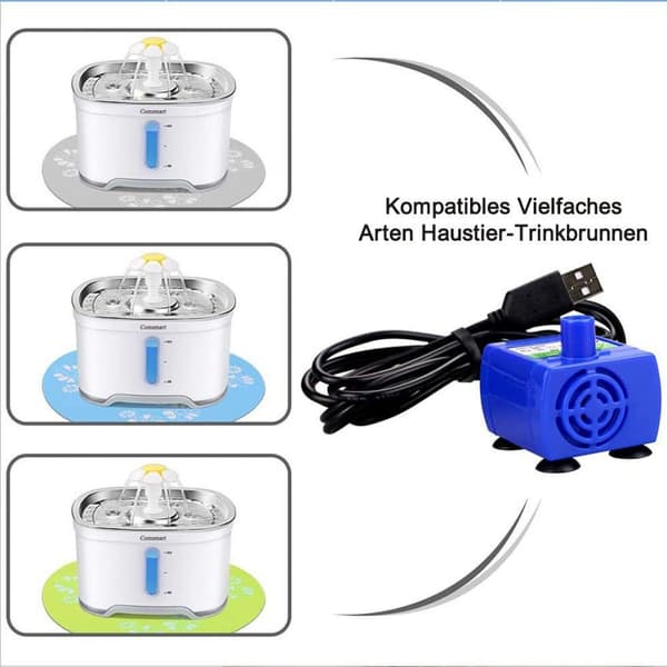 Automatisk drickmaskin husdjur vattenfontän pump automatisk USB DR-DC160