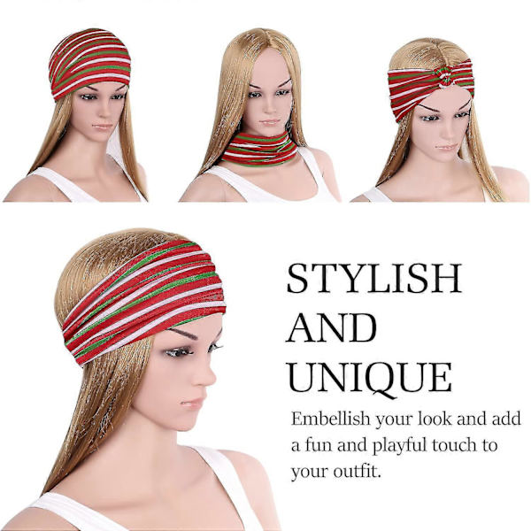 Dame Hårbånd, Multifunktionelt Hårbånd Hårbånd Hårbånd Multi-styl Striped Red