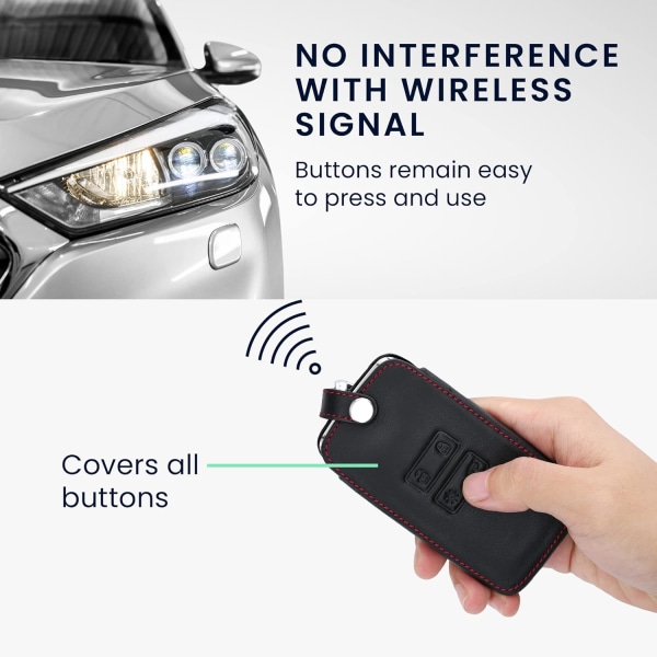 Bilnøkkeldeksel kompatibel med Renault 4-knapps bilnøkkel smartnøkkel