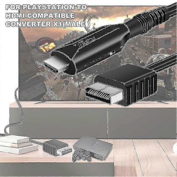 Til Playstation 2 PS2 til HDMI-kompatibel Adapter Kabel HD RCA AV Audio Video