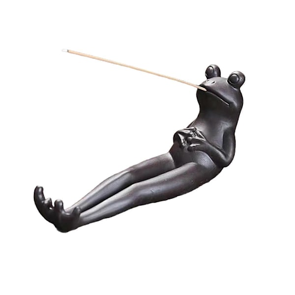 Røgelsespindeholder Dekorativ Frø Røgelsespindeholder Røgelsesbrænder Askeopsamler til Aromaterapi Yoga Meditation Stress Angstlindring Frog