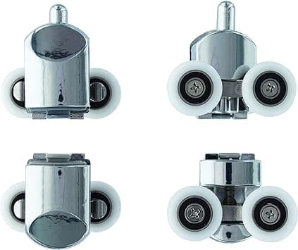 23 mm suihkuovien pyörärullat ylös ja alas (2-pakkaus) Sinkkiseos