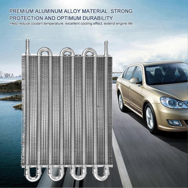 Bil 8 Rad Fjernstyrt Transmisjonsoljekjøler Kit Auto/Manuell Radiator Konverter