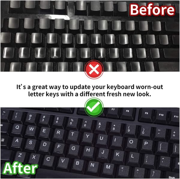 2 Pakk Universelle (Engelsk) Engelsk Tastaturklistremerker, Datamaskin Tastatur