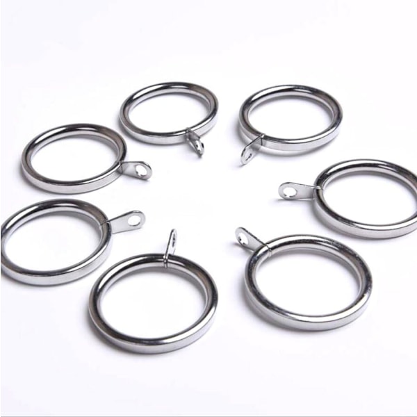 ##/20 stycken stora silverfärgade metallgardinringar med knapphål, Hea##/