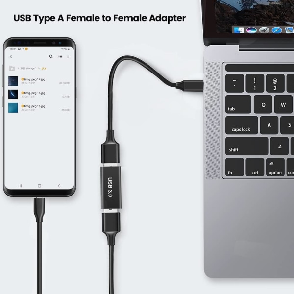 Adapter (2-pack) 3.0 USB A till 3.0 USB A, USB hona till hona annons