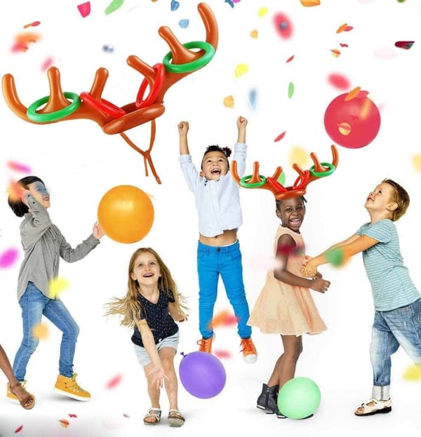 ##/Julparty-Kastspelet Uppblåsbar Renen Hörnhuva med Ringar##/