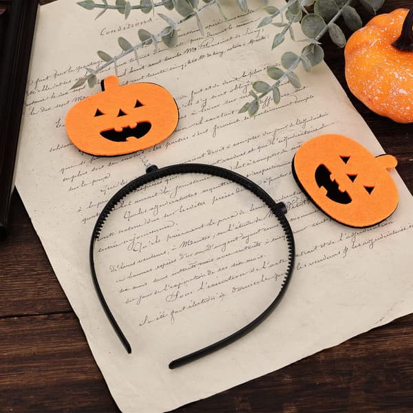 ##/3 stycken Halloween-bandana med pumpa, Halloween-pumpahuvudband##/