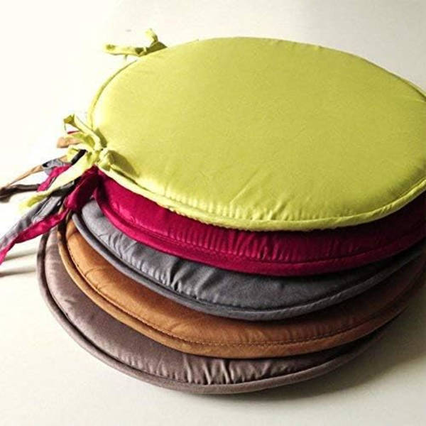Set med 2 (Bruna) vadderade trädgårdsstolsdynor med band 38 x 38 cm