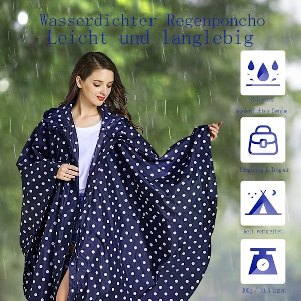 Regnkappa Mode Unisex Regnponcho Andningsbar Med Förvaringsväska