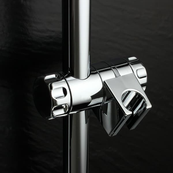 25 mm krom dusjhodeholder med klips for 25 mm dusjstang