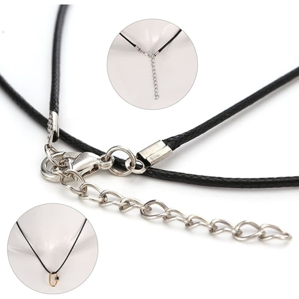 40 st Wax Necklace Cord Artificiellt Läder Necklace Cord Flätad