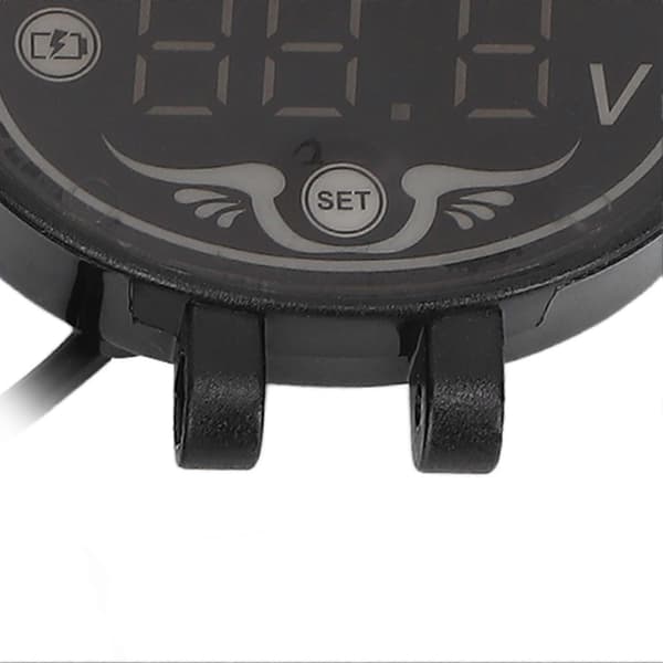 Motorcykel LED Voltmeter Digital 9?24V Smart Vattentät Hög Noggrannhet ABS Batteriövervakare för Säker Körning