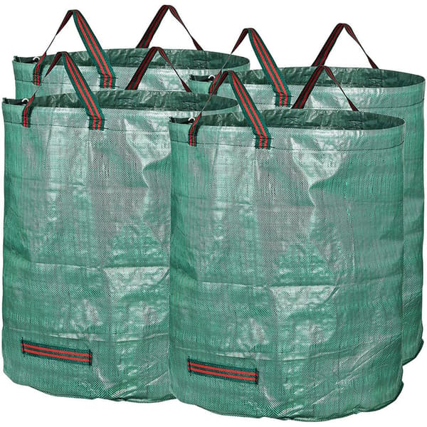 Sæt med 4 Genanvendelige Haveposer 120L Foldbare Haveaffaldsposer med