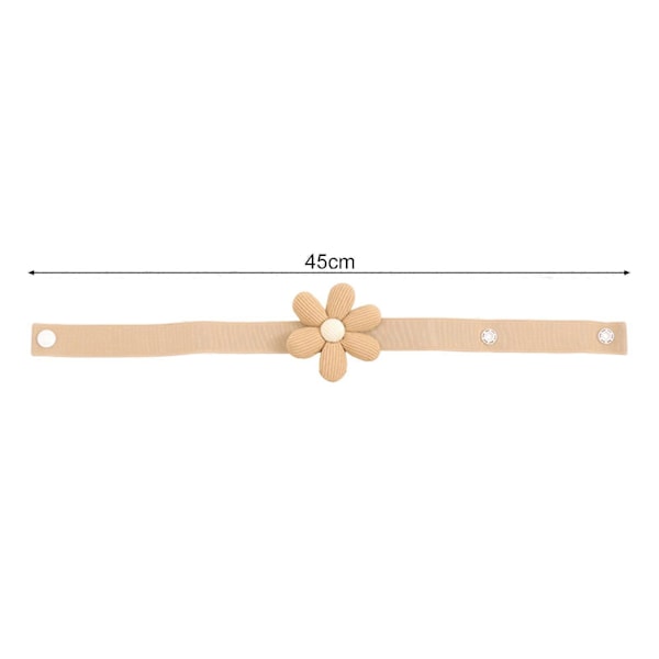 Gardinbånd Blomsterdekor Punch-fri Justerbar med Elastisk Bånd og Knapper Sklisikker Gardinfeste Gårdshus Gardindekorasjon Holdbacks Soverom C