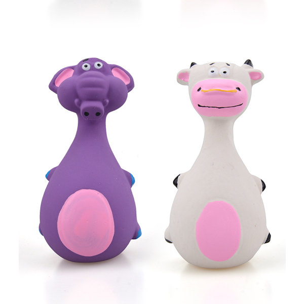12,5 cm Latex Squeaky Hvalpe Legetøj (Lilla Elefant), Engagerende Interaktiv