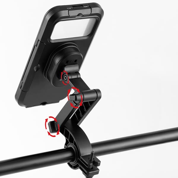 ##/Vattentät Motorcykeltelefonhållare 360 Graders Rotation Stötsäker##/