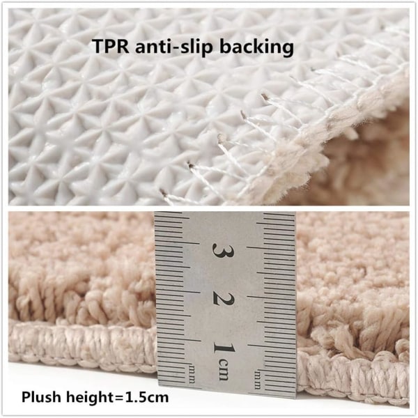 Halvmåneformet Absorberende Mikrofiber Gulvmåtte (Champagne) - Entré
