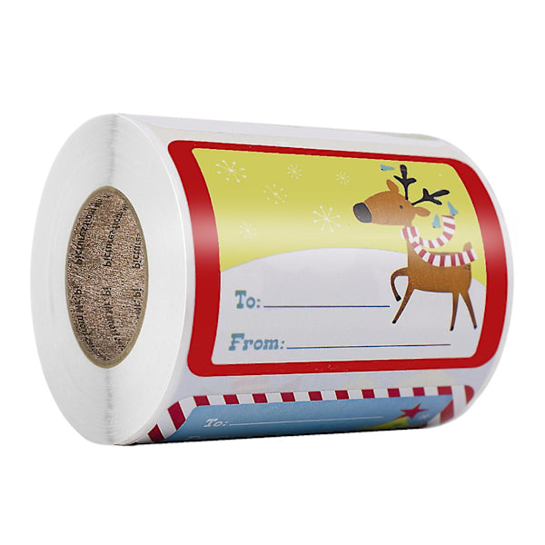 &Designs Limklistreker for julegaver Navnelapper Gaveforsegling Etiketter Juleleker Gavepakke Klistremerker&