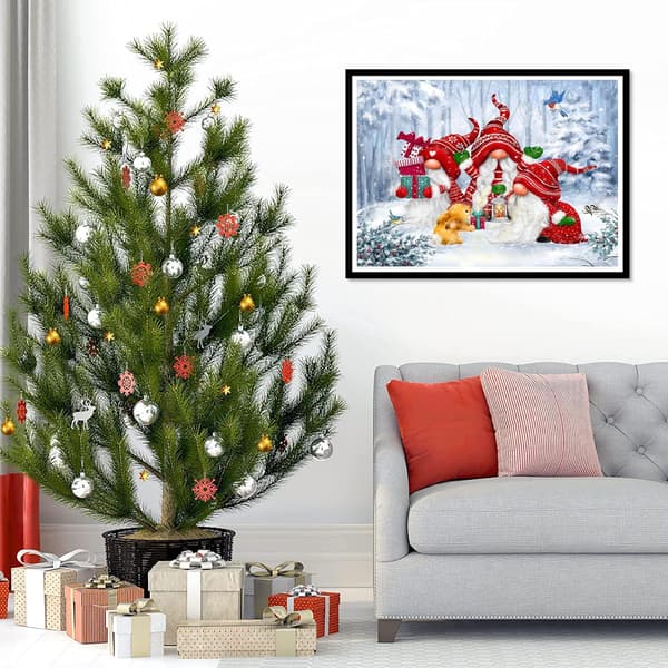 ##/Diamantmålning Kit 5D DIY, 16x12 tum, tomte##/