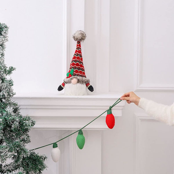 1 stk Filtkugle Girland Sød Jule DIY Strikket Hængende Dekoration Dec