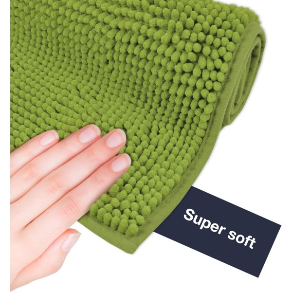 Grå Badematte - Modulsett - Sklisikker, Absorberende og Myk