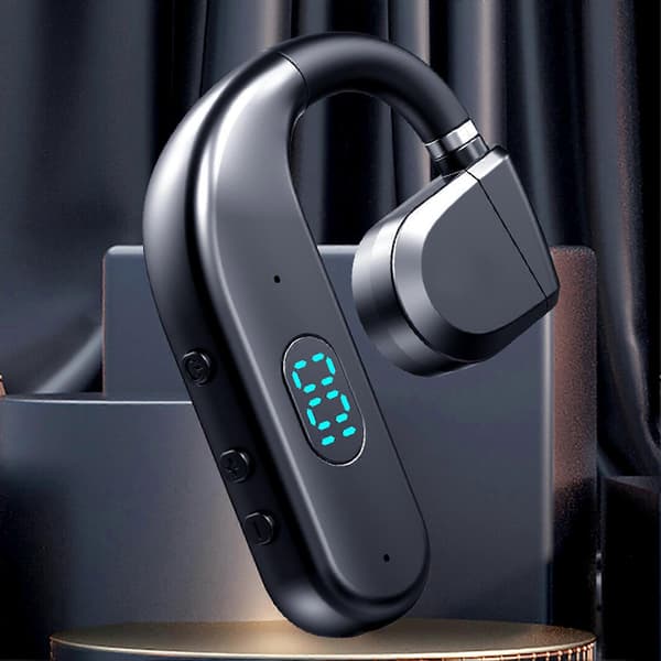 Bluetooth Headset BT 5.3 Støyreduserende HD-samtaler Lang batteritid Enkelt ørepropp for forretninger Sport Spill Blå