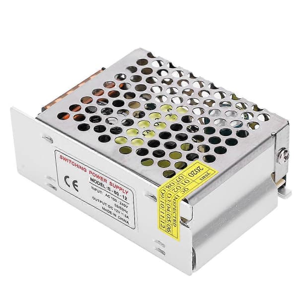 Switch Strømforsyning Driver Adapter DC12V Aluminium Legering LED Skærm Lys Bar 3D Printer(S6012S12v 5a 60WAC100240V )