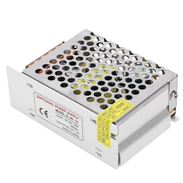 Switch Strømforsyningsdriver Adapter DC12V Aluminium Legering LED Skjerm Lys Bar 3D Printer (S6012S12v 5a 60WAC100240V)