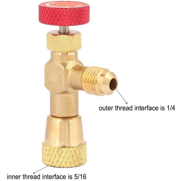 Messing Flow Control Valve Flow Control Valve til R410A Opladningsslange