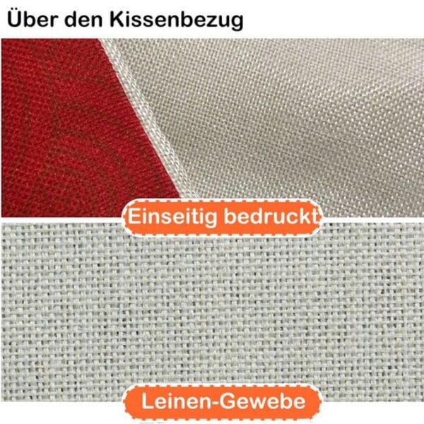 ##/(4 styk) 4 styk linned firkantede pudebetræk til julebed sofa##/